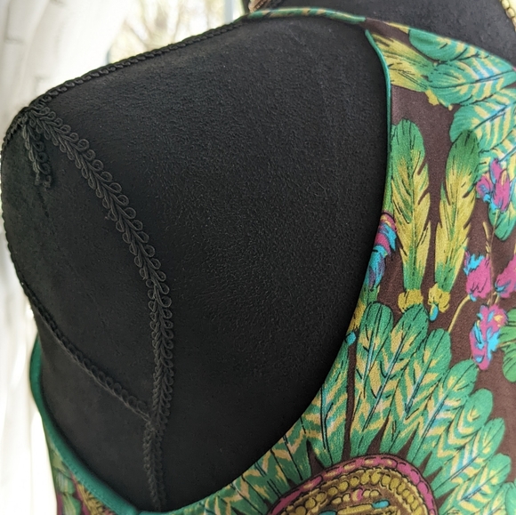 GREEN TRAPEZE DRESS size S - Picture 13 of 15